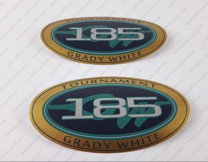 Grady White 185 Tournament Decals Set of 2 x 5"